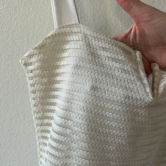 Good American Mesh Ivory Dress Size Small - Picture 8 of 9